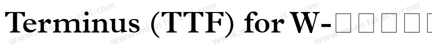 Terminus (TTF) for W字体转换